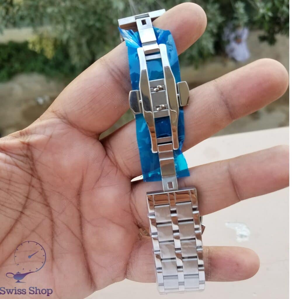 Chronograph Black Dial Silver Chain Swiss Shop