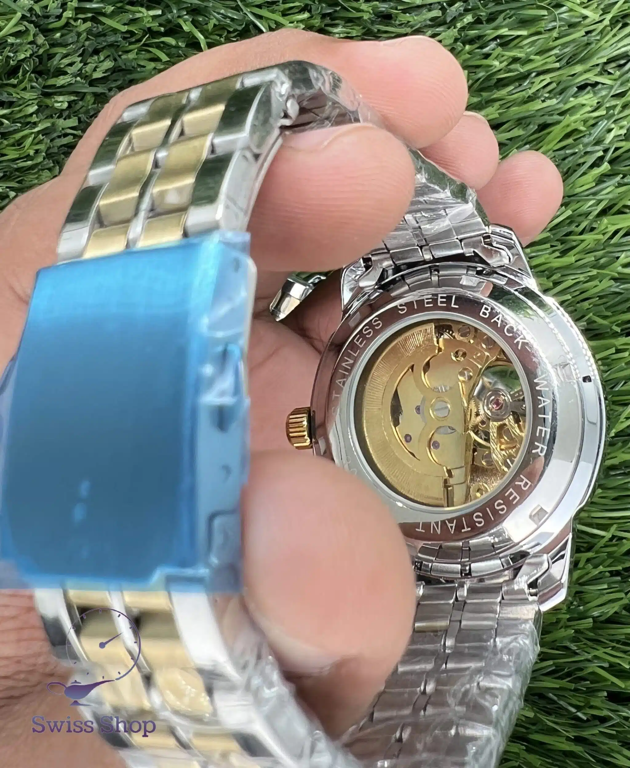 Golden Dial Skeleton Watch Automatic - Image 2