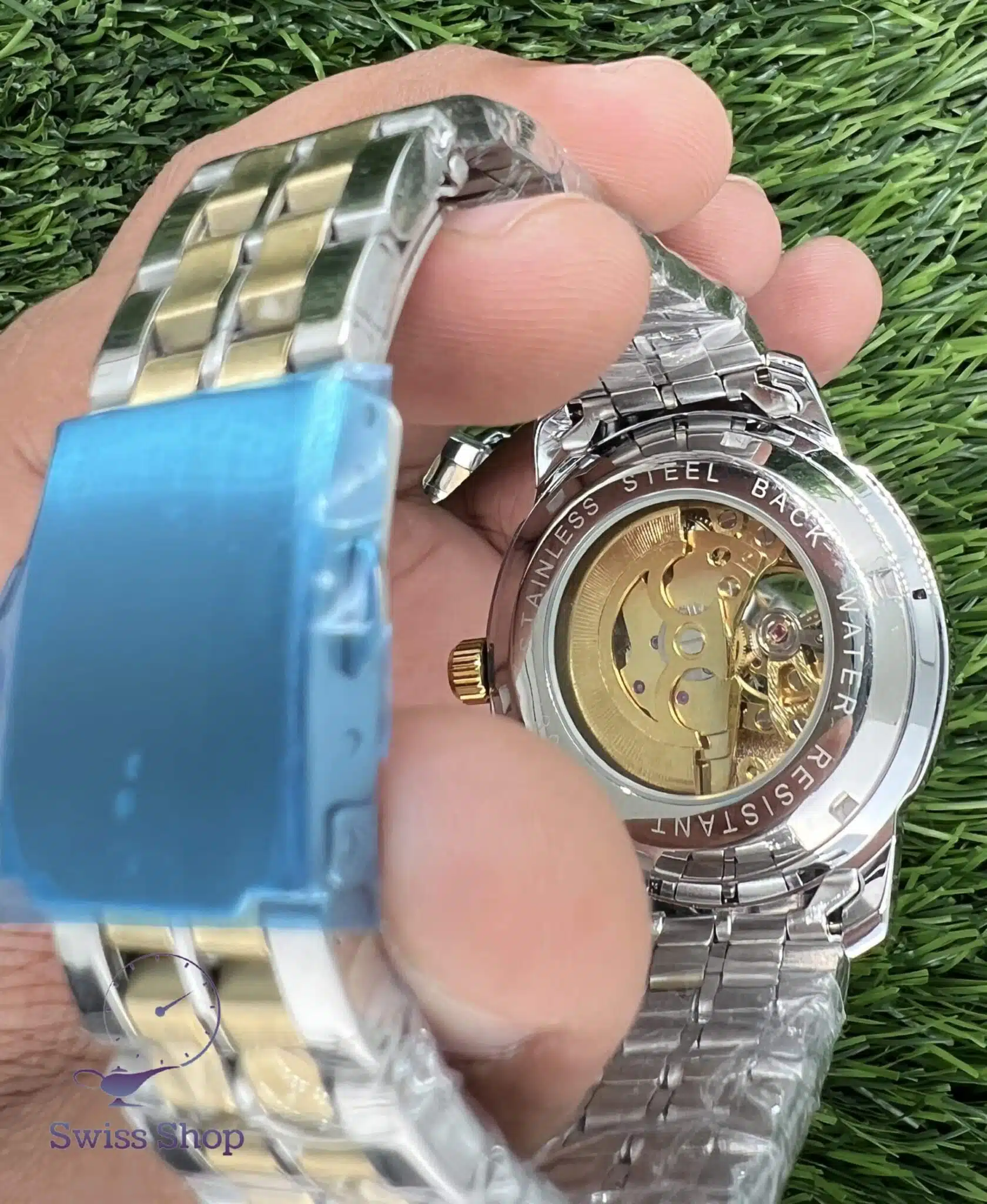 Golden Dial Skeleton Watch Automatic - Image 3