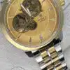 Golden Dial Skeleton Watch Automatic