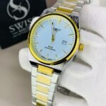 PRX Ice Blue Dial Golden & Silver Chain Watch