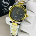PRX Black Dial Golden & Silver Chain Watch