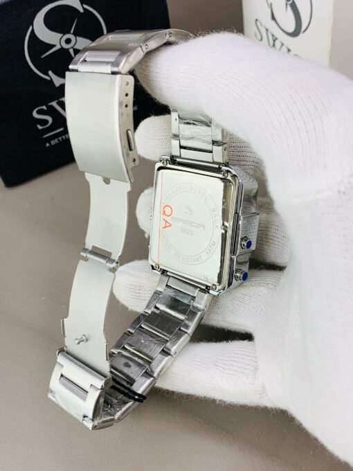Original Skmei Triple Time Watch Silver Colour - Image 4