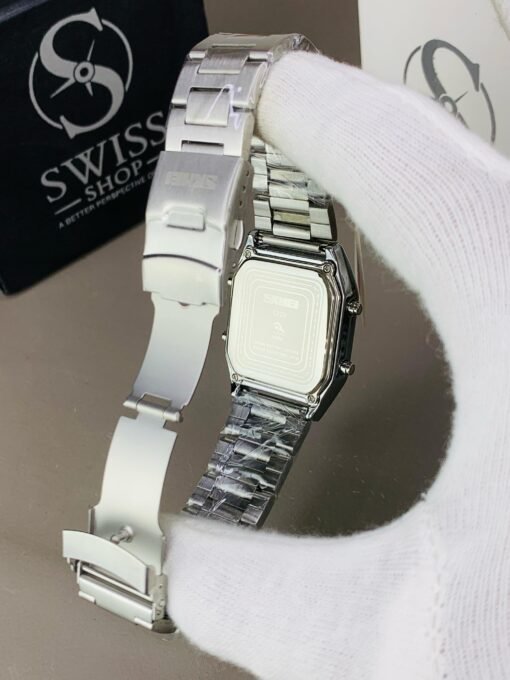 Original Skmei Dual time Silver Colour With Black Dial - Image 5