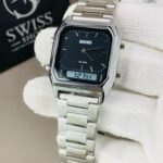 Original Skmei Dual time Silver Colour With Black Dial