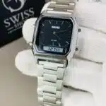Original Skmei Dual time Silver Colour With Black Dial