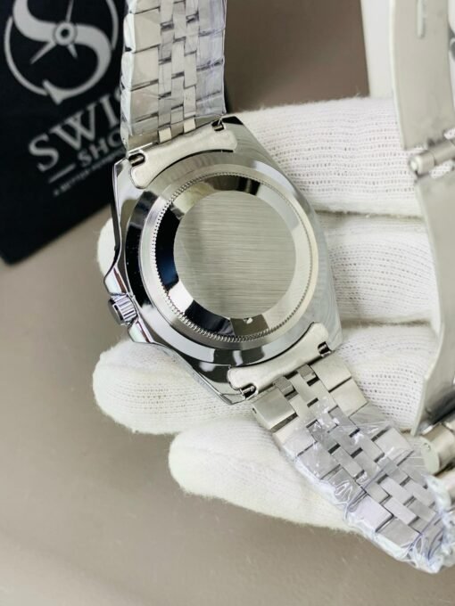 GMT Black Dial Green And Black Case With Silver Chain - Image 6