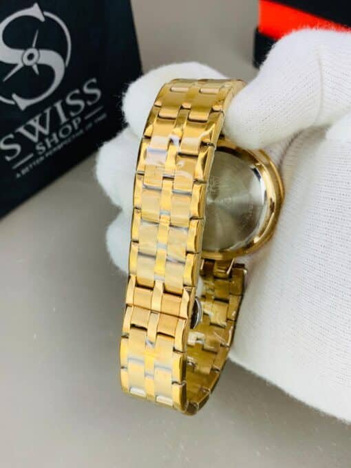 Versace Chronograph Watch - Black Dial Golden Chain - Image 4