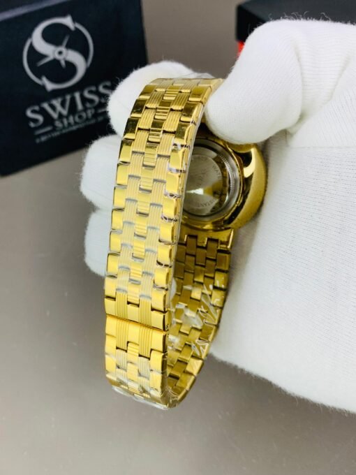 RLX Stones Watch Golden Dial With Golden Chain - Image 4