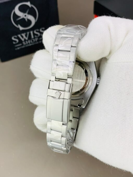 Rolex Oyster Perpetual Labenno Skeleton Edition Black Dial With Silver Chain - Image 4