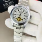 Rolex Oyster Perpetual Labenno Skeleton Edition Silver Dial With Silver Chain