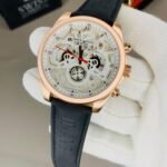Tag Heuer Grand Carrera LS Skeleton Dial – White Dial Rose Gold Case With Black Strap (Chronograph Working)