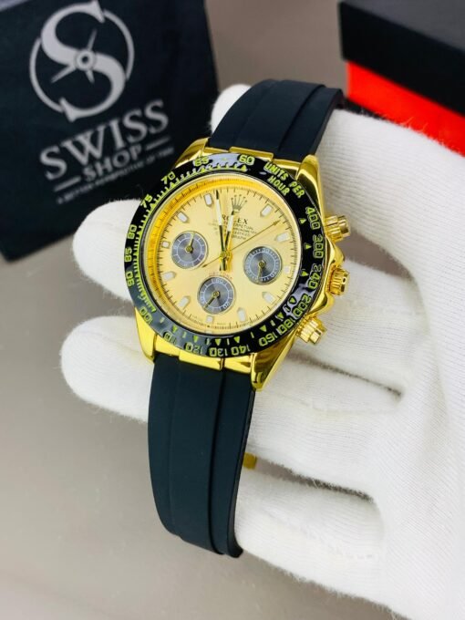 Daytona Gold with Black Strap