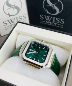 Alternative view of Patek Green Dial With Green Leather  Strap