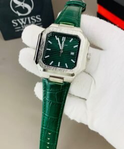 Patek Green Dial With Green Leather  Strap