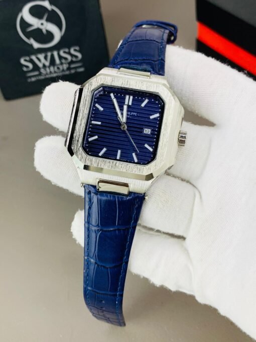 Patek Blue Dial With BlueLeather Strap