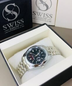 Alternative view of Oyster Perpetual Black Dial Silver Chain.