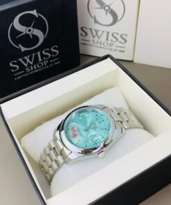 Alternative view of Oyester Perpetual  Tiffany Dial Silver Chain