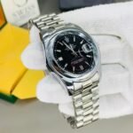 Oyster Perpetual Black Dial Silver Chain.