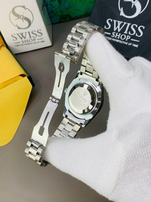 Oyster Perpetual Black Dial Silver Chain. - Image 4