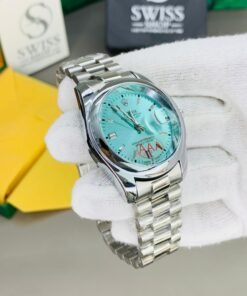 Oyester Perpetual  Tiffany Dial Silver Chain