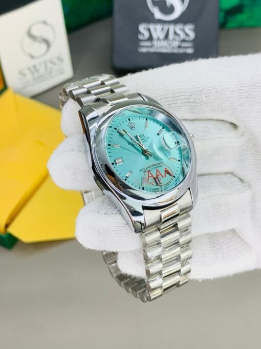 Oyester Perpetual  Tiffany Dial Silver Chain