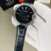 Silver Dial With Black Leather Strap Chronograph Watch  ( Automatic Movement )